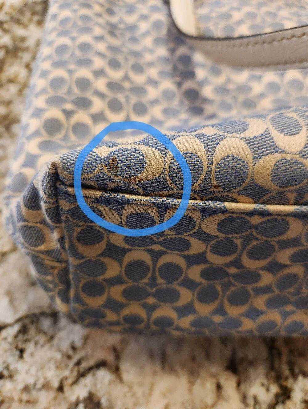 Coach Handbag Purse, Signature Stripe Jacquard Tote Shoulder  Bag F28927